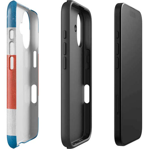 Costa Rican Flag Distressed iPhone 16 Plus Impact Case